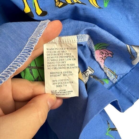 Eleanor Rose Rhonda Dress Field Trip Pink Blue Zoo Animals Monkey Giraffe Elepha - Picture 4 of 5